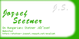 jozsef stetner business card